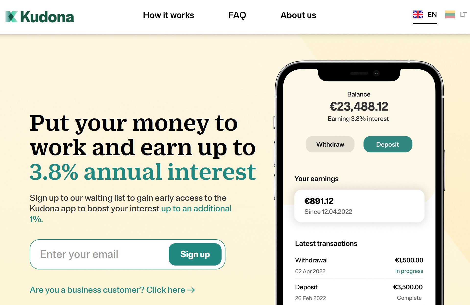 DeFi-FinTech Kudona Unlocks Attractive Interest Rates For Savings!
